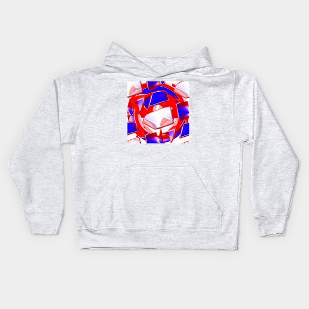 Red, blue, white and purple Kids Hoodie by TiiaVissak